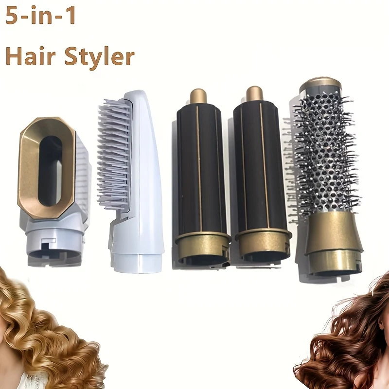 5 In 1 Asciugacapelli Spazzola Asciugacapelli Pettine Asciugacapelli Elettrico Asciugacapelli Professionale E Capelli Più Dritti Asta Di Ferro Arricciacapelli Bigodino Automatico