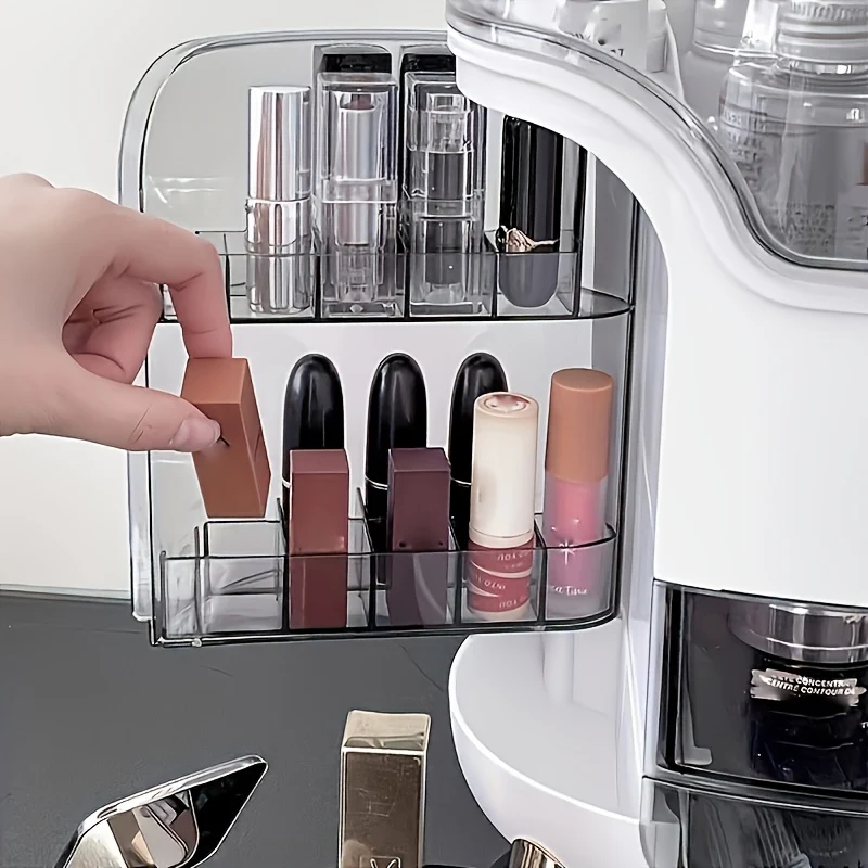 Organizzatore Professionale Per Trucco Cosmetico A Prova Di Polvere E Acqua, Con Cassetti, Grande Capacità, Organizer Da Banco Per Vanità, Bagno E Camera Da Letto