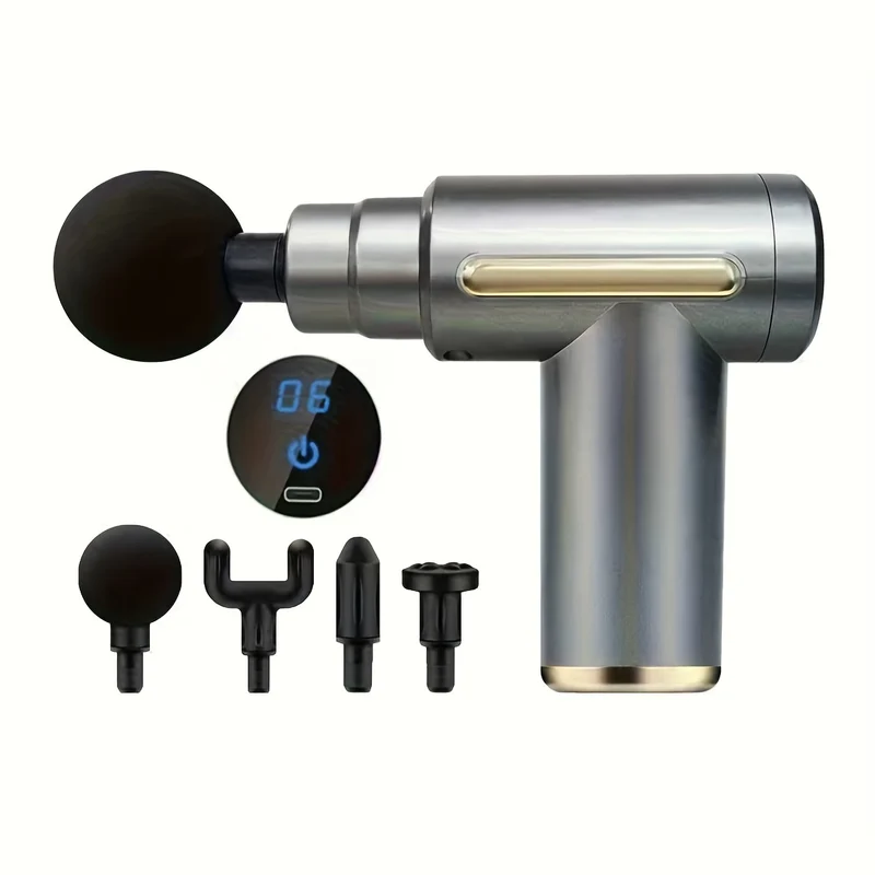 Pistola Per Massaggio 1pc, Massaggiatore A Percussione Portatile Per Muscoli Dei Tessuti Profondi Per Dolori Al Corpo, Alla Schiena E Al Collo, Design Elegante Ultra Compatto, Alimentato Da Una Coppia Elevata, Regalo Per La Festa Del Papà Per Papà