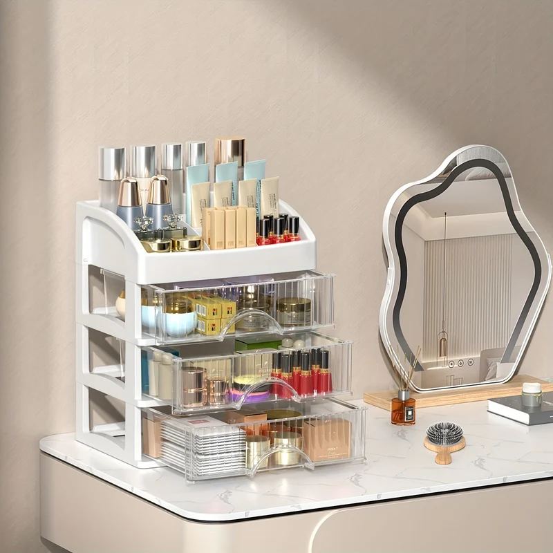 Organizzatore Di Trucco Per Vanità, Grande Organizzatore Da Appoggio Con Cassetti, Deposito Di Cosmetici Per La Cura Della Pelle, Pennelli, Ombretto, Lozioni, Rossetto, Smalto Per Unghie.Ottimo Per Comò, Bagno, Camera Da Letto