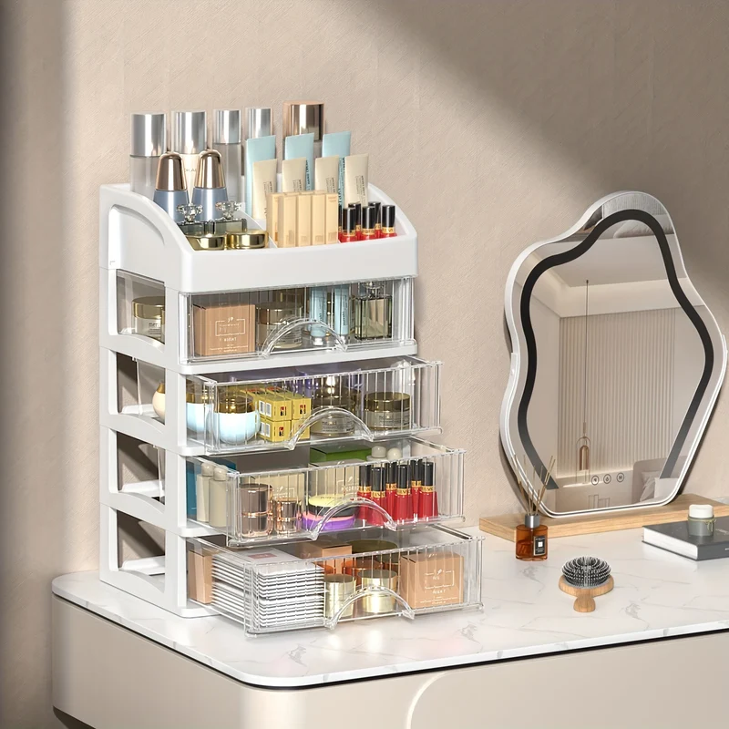 Organizzatore Di Trucco Per Vanità, Grande Organizzatore Da Appoggio Con Cassetti, Deposito Di Cosmetici Per La Cura Della Pelle, Pennelli, Ombretto, Lozioni, Rossetto, Smalto Per Unghie.Ottimo Per Comò, Bagno, Camera Da Letto