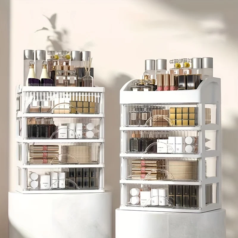 Organizzatore Di Trucco Per Vanità, Grande Organizzatore Da Appoggio Con Cassetti, Deposito Di Cosmetici Per La Cura Della Pelle, Pennelli, Ombretto, Lozioni, Rossetto, Smalto Per Unghie.Ottimo Per Comò, Bagno, Camera Da Letto