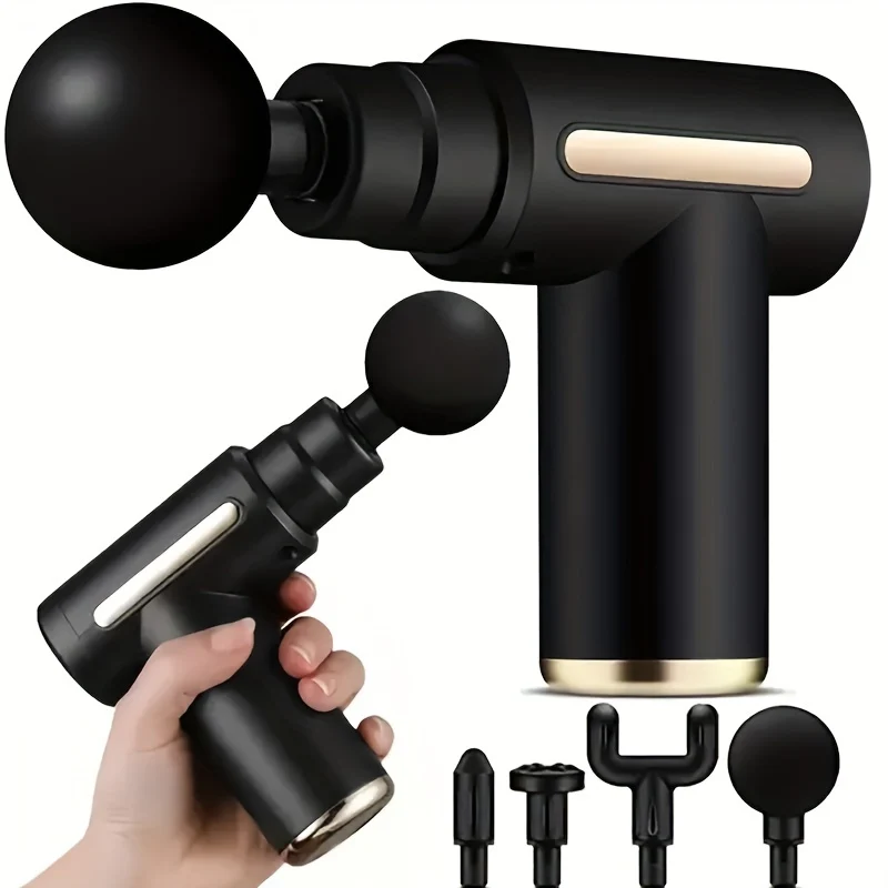 Mini Massage Gun Allevia Il Dolore Istantaneamente, 10.16 Cmterchangeable Massage Heads - Ottieni Un Immediato Sollievo Muscolare