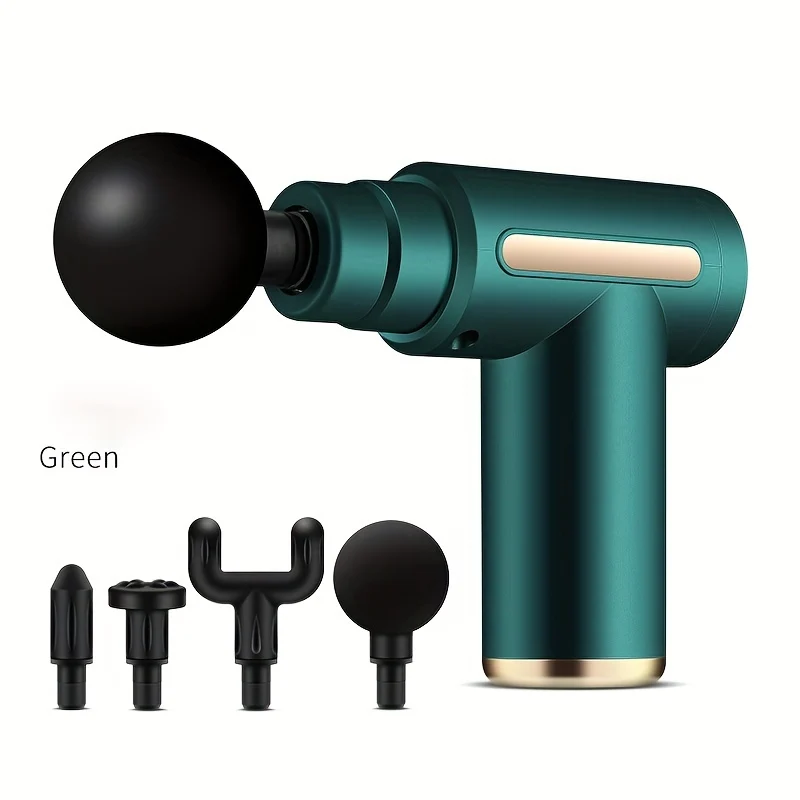 Mini Massage Gun Allevia Il Dolore Istantaneamente, 10.16 Cmterchangeable Massage Heads - Ottieni Un Immediato Sollievo Muscolare