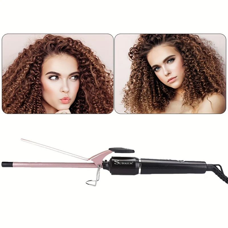 Bigodino Per Capelli A Ioni Negativi Di Ferro Arricciacapelli Ultra Fine Rosa Strumento Per Lo Styling Dei Capelli Arricciacapelli Istantaneo Retrò