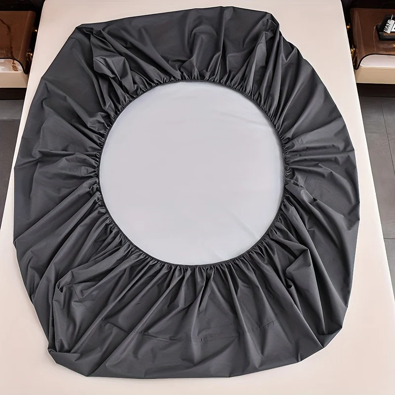 1pc Lenzuolo Impermeabile, Morbido Comodo Traspirante Coprimaterasso In Tinta Unita, Per Camera Da Letto Ospiti Dormitorio Hotel, Con Tasca Profonda, Solo Lenzuolo Con Angoli