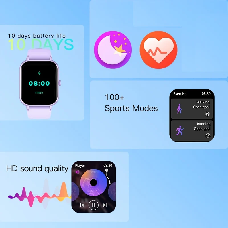 Smart Watch 4,65 Cm Schermo Tattile Completo: 100+ Modalità Sportive, Controllo Ai, Giochi, Monitoraggio Del Sonno, Orologio Fitness Impermeabile Per Telefoni Android E IOS - Perfetto Per Donne E Uomini!