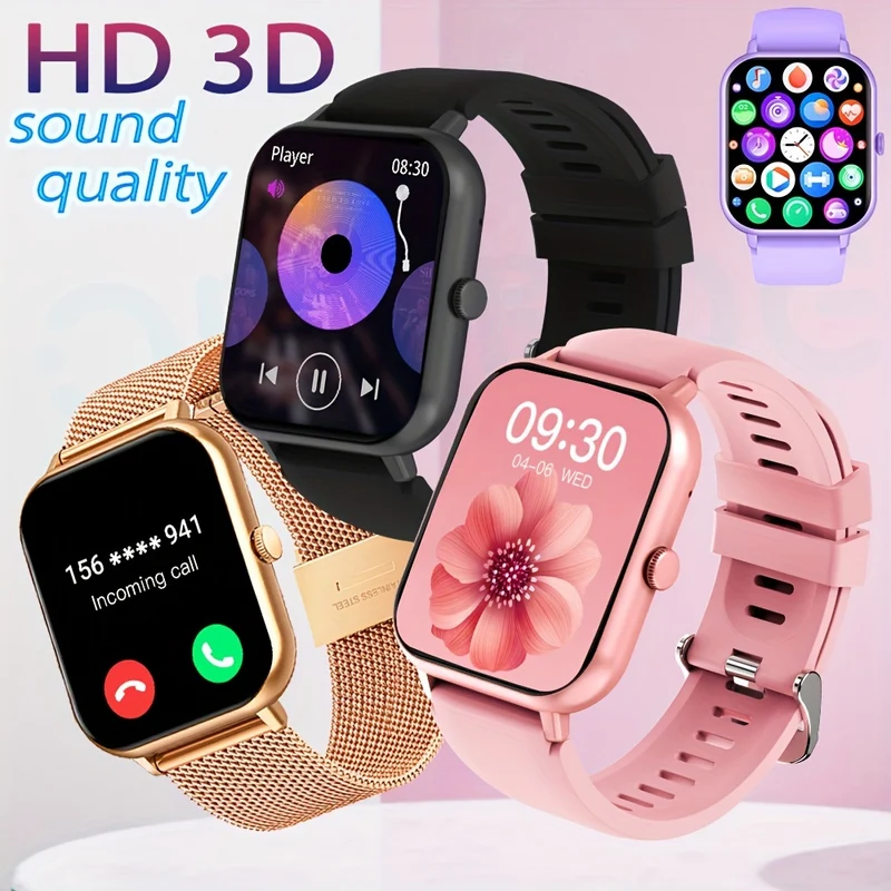 Smart Watch 4,65 Cm Schermo Tattile Completo: 100+ Modalità Sportive, Controllo Ai, Giochi, Monitoraggio Del Sonno, Orologio Fitness Impermeabile Per Telefoni Android E IOS - Perfetto Per Donne E Uomini!