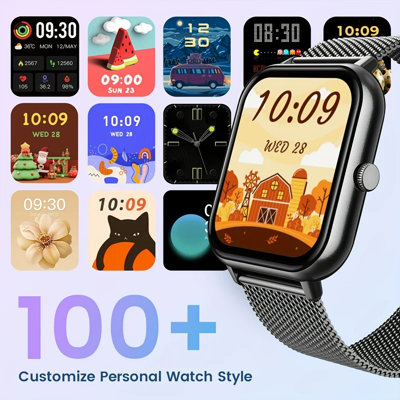 Smart Watch 4,65 Cm Schermo Tattile Completo: 100+ Modalità Sportive, Controllo Ai, Giochi, Monitoraggio Del Sonno, Orologio Fitness Impermeabile Per Telefoni Android E IOS - Perfetto Per Donne E Uomini!