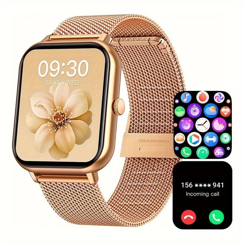 Smart Watch 4,65 Cm Schermo Tattile Completo: 100+ Modalità Sportive, Controllo Ai, Giochi, Monitoraggio Del Sonno, Orologio Fitness Impermeabile Per Telefoni Android E IOS - Perfetto Per Donne E Uomini!