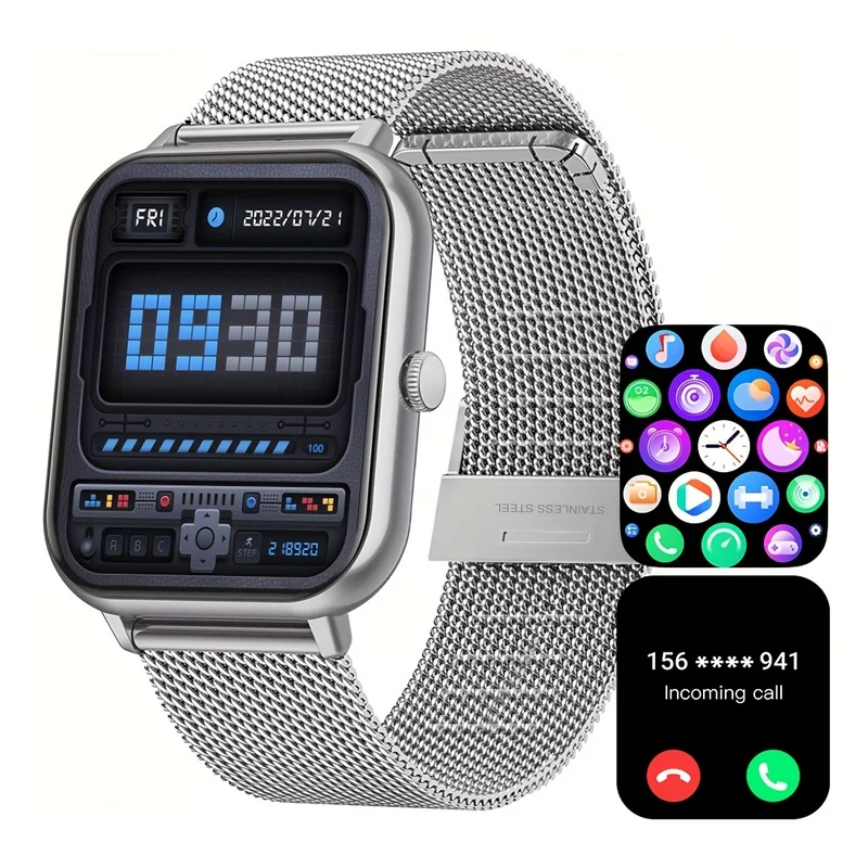 Smart Watch 4,65 Cm Schermo Tattile Completo: 100+ Modalità Sportive, Controllo Ai, Giochi, Monitoraggio Del Sonno, Orologio Fitness Impermeabile Per Telefoni Android E IOS - Perfetto Per Donne E Uomini!