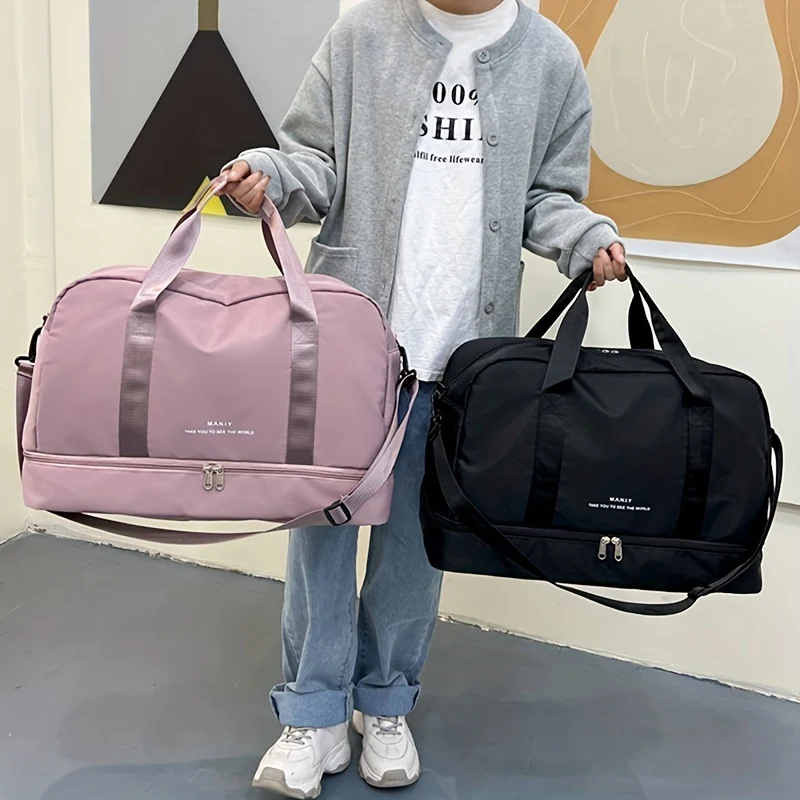 Espandibile Bagaglio Da Viaggio, Borsa Sportiva, Borsa Fitness, Borsa Da Weekend A Spalla Singola Per Donne