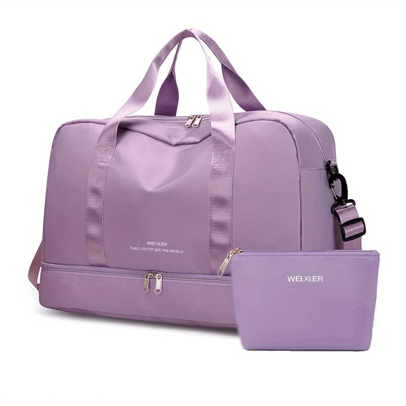 Espandibile Bagaglio Da Viaggio, Borsa Sportiva, Borsa Fitness, Borsa Da Weekend A Spalla Singola Per Donne
