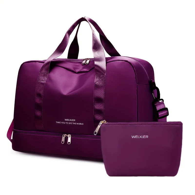 Espandibile Bagaglio Da Viaggio, Borsa Sportiva, Borsa Fitness, Borsa Da Weekend A Spalla Singola Per Donne