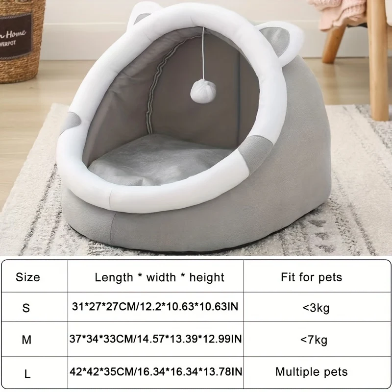 Cuccia per gatti con cartone carino decorazione riparo per gattini da casa tenda piccola morbida per gatti cuccia calda pelosa per animali domestici