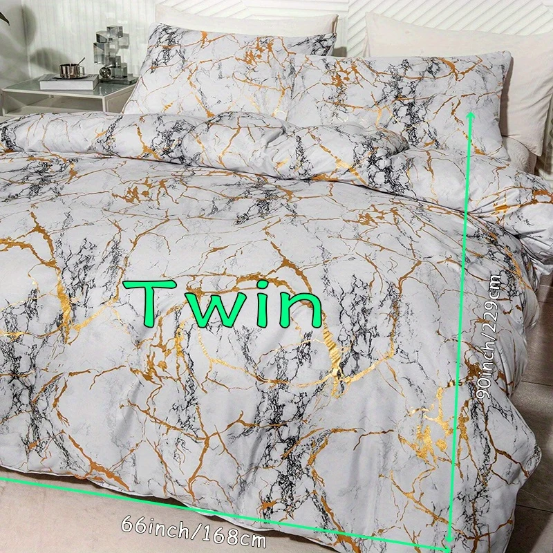 Set copripiumino bronzatura 3 pz., set di biancheria da letto, copripiumino morbido e confortevole, per camera da letto, camera degli ospiti (1*copripiumino + 2*federe, senza nucleo)