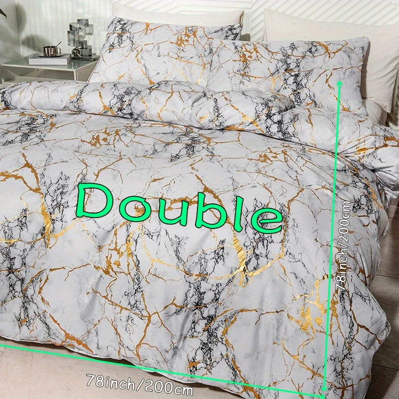 Set copripiumino bronzatura 3 pz., set di biancheria da letto, copripiumino morbido e confortevole, per camera da letto, camera degli ospiti (1*copripiumino + 2*federe, senza nucleo)