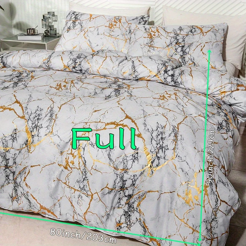 Set copripiumino bronzatura 3 pz., set di biancheria da letto, copripiumino morbido e confortevole, per camera da letto, camera degli ospiti (1*copripiumino + 2*federe, senza nucleo)