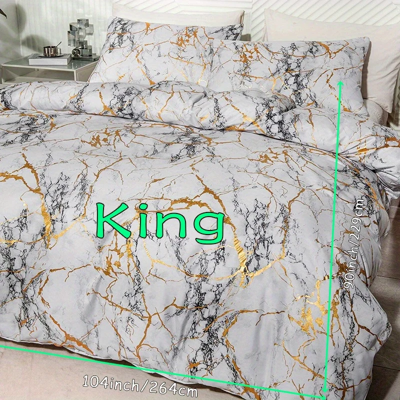 Set copripiumino bronzatura 3 pz., set di biancheria da letto, copripiumino morbido e confortevole, per camera da letto, camera degli ospiti (1*copripiumino + 2*federe, senza nucleo)