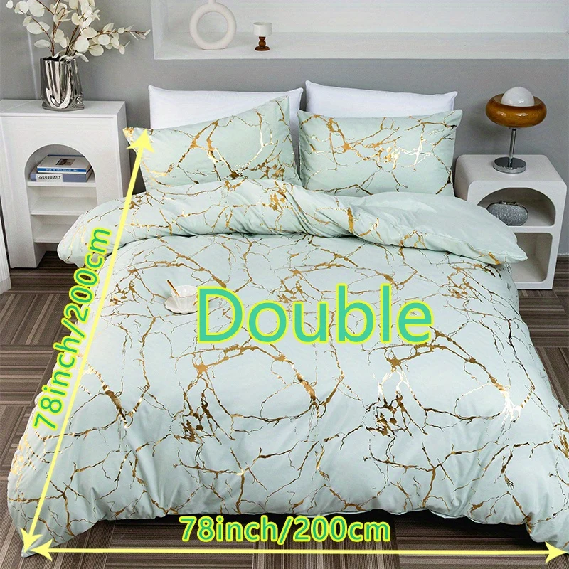 Set copripiumino bronzatura 3 pz., set di biancheria da letto, copripiumino morbido e confortevole, per camera da letto, camera degli ospiti (1*copripiumino + 2*federe, senza nucleo)