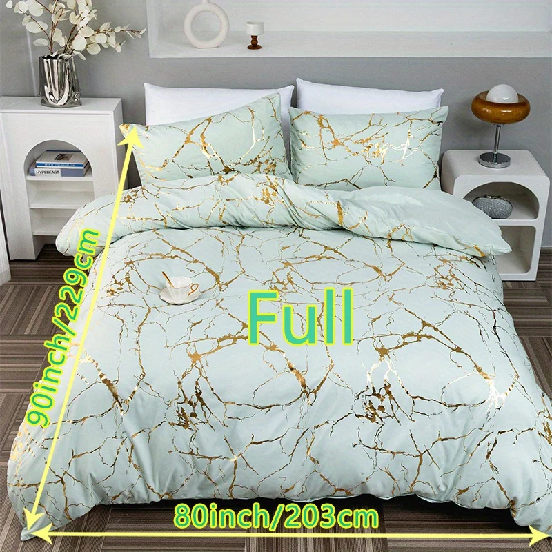 Set copripiumino bronzatura 3 pz., set di biancheria da letto, copripiumino morbido e confortevole, per camera da letto, camera degli ospiti (1*copripiumino + 2*federe, senza nucleo)