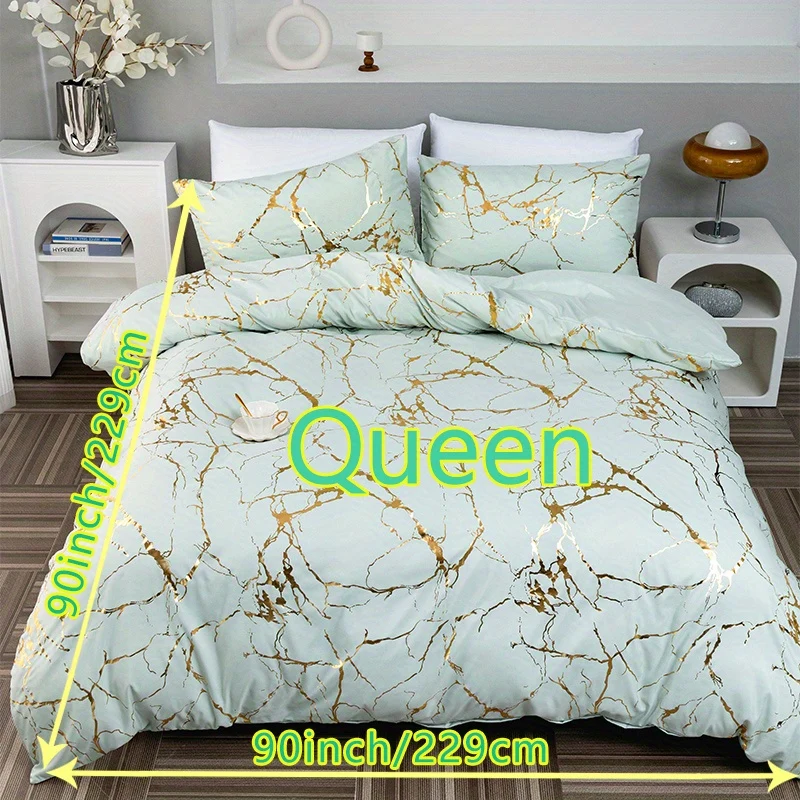 Set copripiumino bronzatura 3 pz., set di biancheria da letto, copripiumino morbido e confortevole, per camera da letto, camera degli ospiti (1*copripiumino + 2*federe, senza nucleo)