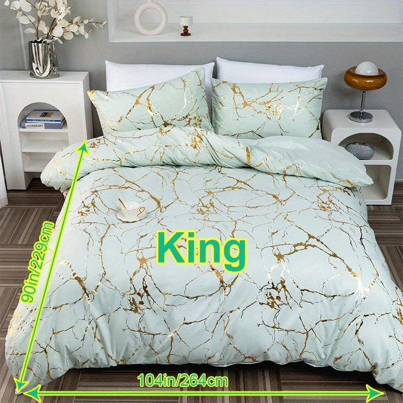 Set copripiumino bronzatura 3 pz., set di biancheria da letto, copripiumino morbido e confortevole, per camera da letto, camera degli ospiti (1*copripiumino + 2*federe, senza nucleo)