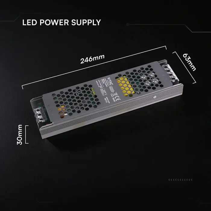 Alimentatore LED V-TAC Slim in Metallo 250W 24V 10.5A – IP20
