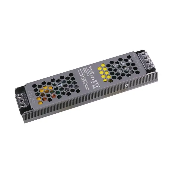 Alimentatore LED V-TAC Slim in Metallo 120W 24V 5A – Ultra Piatto IP20