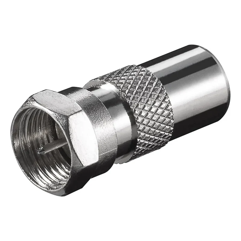 Adattatore F: Spina F – Spina Coassiale con Dado Largo