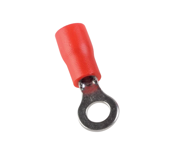 Capocorda a Occhiello Isolato Rosso 1.25-4 – Per Cavi 0.5-1.5mm² - Foro M4 (100 pz.)
