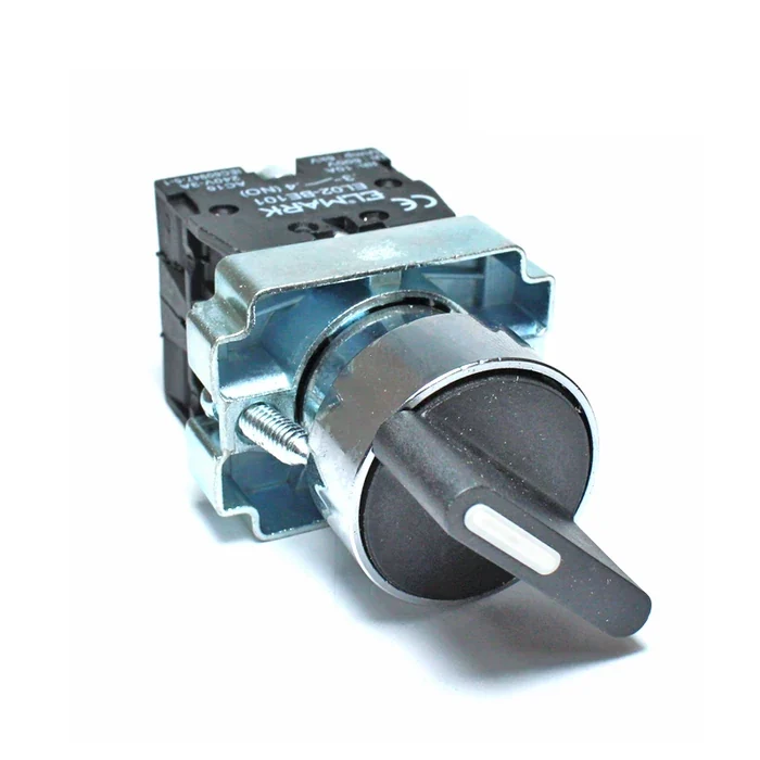 Selettore rotativo 3 posizioni 2NO 22,5 mm Elmark EL2-BD33