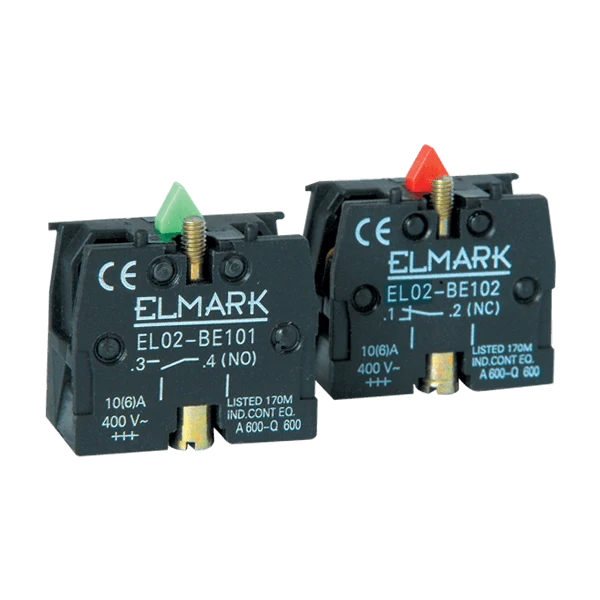 Contatto Ausiliario per Serie EL2 – Elmark EL02-BE (NO / NC)