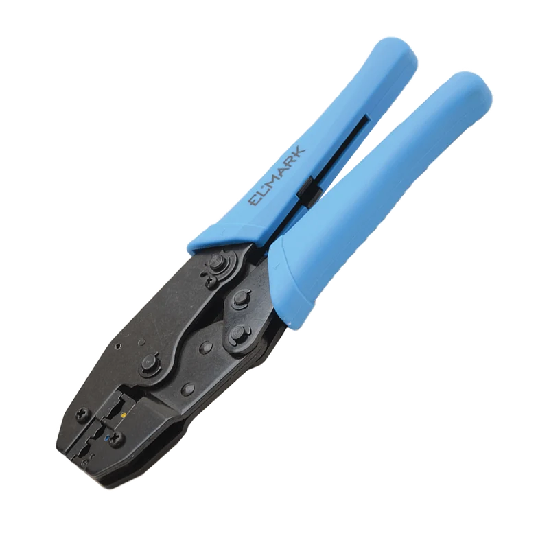 Pinza Crimpatrice a Cricchetto per Faston e Capicorda Isolati - 225mm (Elmark)