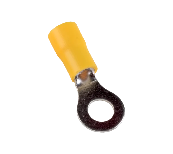 Elmark Terminale Cavo ad Anello (Occhiello) RV 5.5-6/GIALLO - Sezione 4- 6 mm - Foro 6 mm (100 pz.)