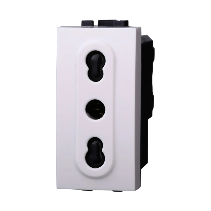 ETTROIT Presa bipasso 2P+T 16A bianca compatibile Bticino Light - LB2001