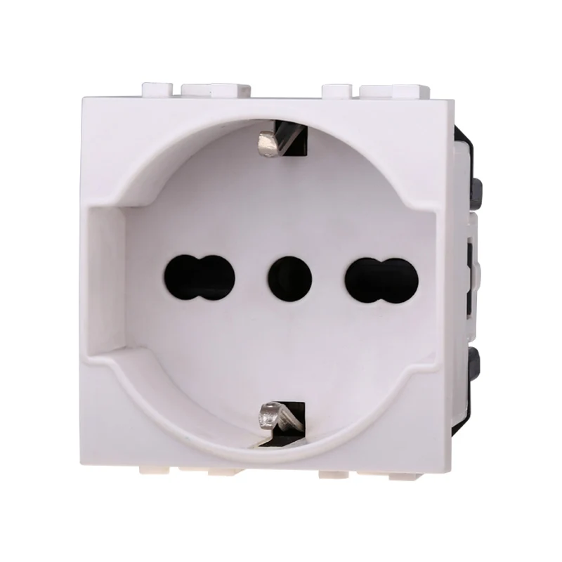 ETTROIT Presa Schuko 2P+T 16A bianca compatibile Bticino Light - LB2102