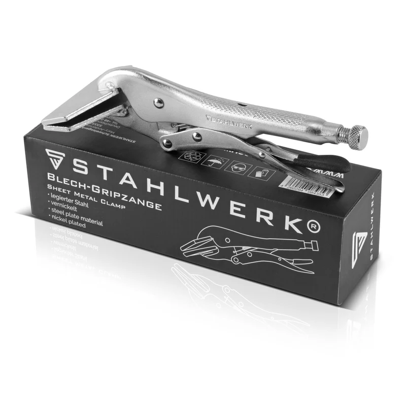 STAHLWERK Blech-Gripzange zum Fixieren und Spannen von Blechen und dünnen Werkstücken