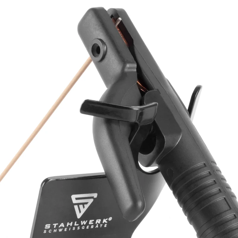 STAHLWERK Halter mit Magnetfuß für Schweißelektroden-Zangen / Elektrodenzangen-Halterung, hochwertig lackiert