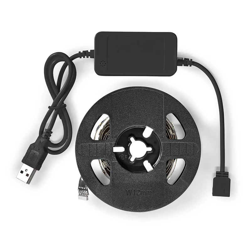 Nedis SmartLife - Striscia LED Full Color - Bluetooth - RGB/Bianco Caldo - 2 m - IP20 - Fissaggio semplice -