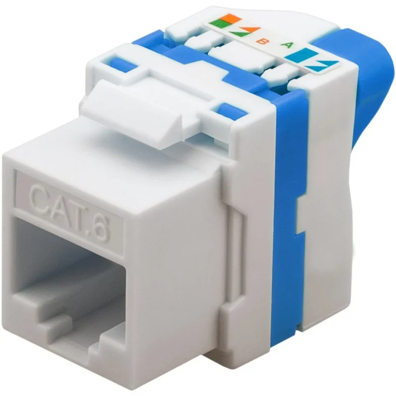 Frutto di Rete RJ45 Cat 6 Keystone - Installazione Facile Senza Attrezzi (Tooless)