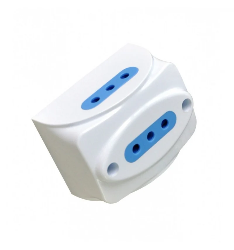Presa tripla 10A 2P+T da muro bianco SALVASPAZIO IUPS-PCP-3I10A