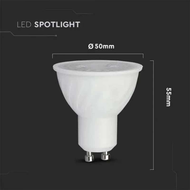 SKU 21189 VT-227 V-TAC PRO Faretto LED Chip Samsung GU10 6W 38° 3000K LAMPADINA LED