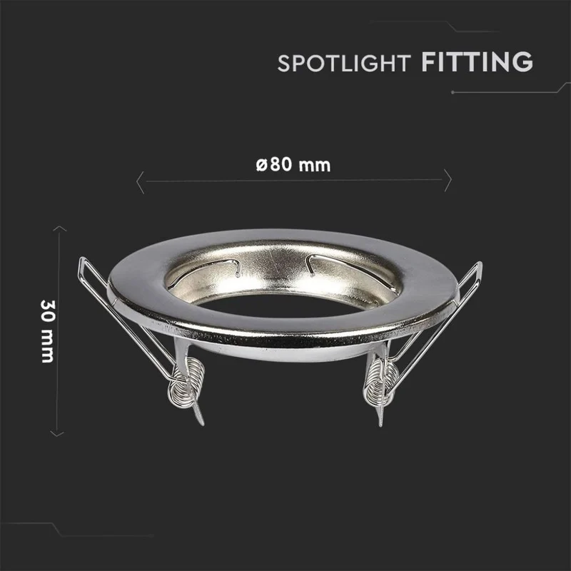 V-TAC VT-778 (2 PZ) FARETTI INCASSO FISSI ROTONDI PER LAMPADINE GU10 E GU5.3 - SKU 3585