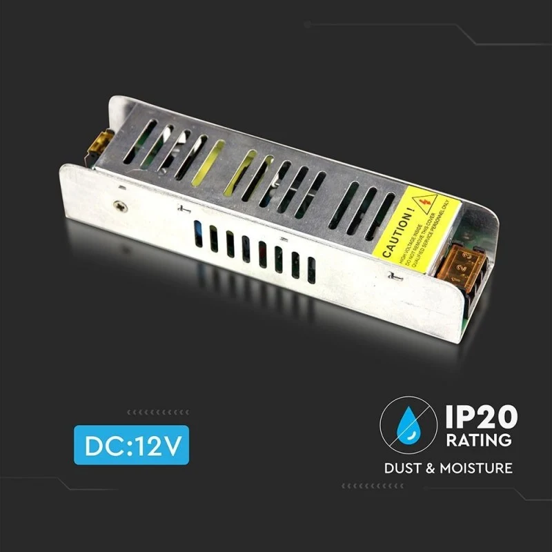 V-TAC VT-20026 Alimentatore in Metallo SLIM 25W 12V 2,1A IP20 - SKU 3228