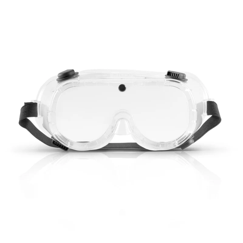 STAHLWERK Schutzbrille / Korbbrille oder Überbrille mit flexiblem Halteband / Sicherheitsbrille / Arbeitsschutzausrüstung