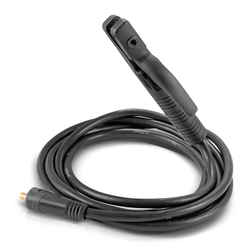 STAHLWERK MMA | ARC Elektrodenhalter bis 200 A Schweißzange | Elektrodenzange | Elektrodenklemme für Schweißgeräte inklusive 3 m Schweißkabel aus reinem Kupfer mit 25 mm² und 13 mm Stecker