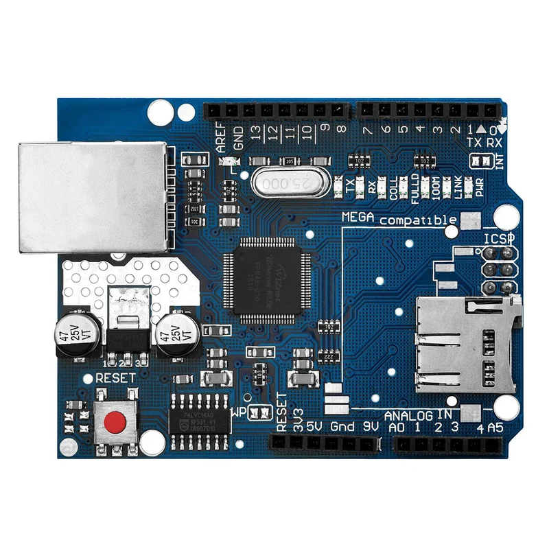 Ethernet Shield W5100 with microSD cards slot