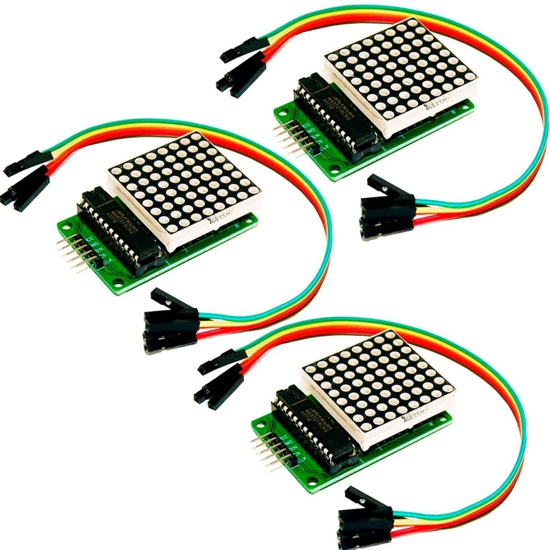 MAX7219 8x8 1 Dot Matrix MCU LED Display Module Compatible with Arduino and Raspberry Pi
