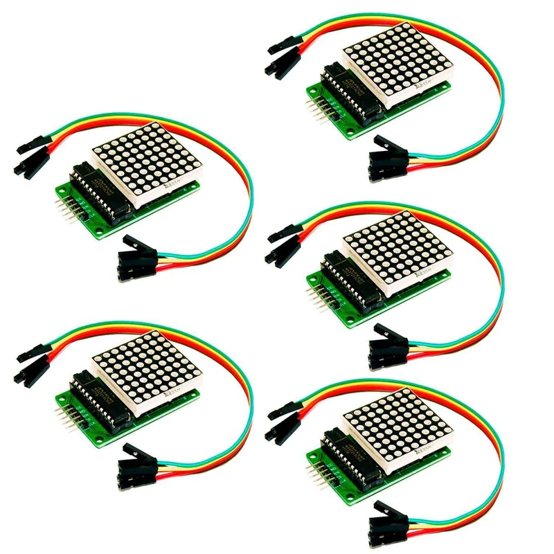 MAX7219 8x8 1 Dot Matrix MCU LED Display Module Compatible with Arduino and Raspberry Pi